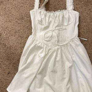 Rosedress mini corset  White Lace Dress